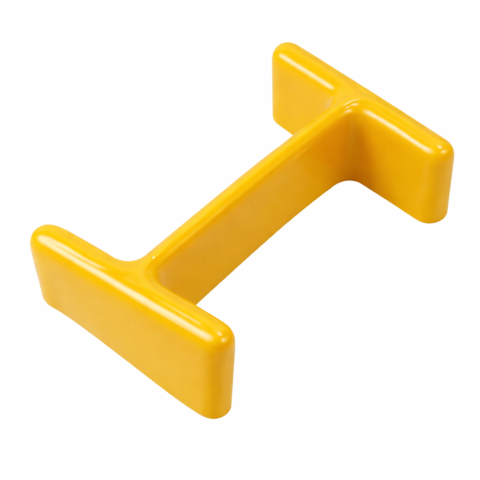 Armco RSJ Post Sleeve Yellow on a white background