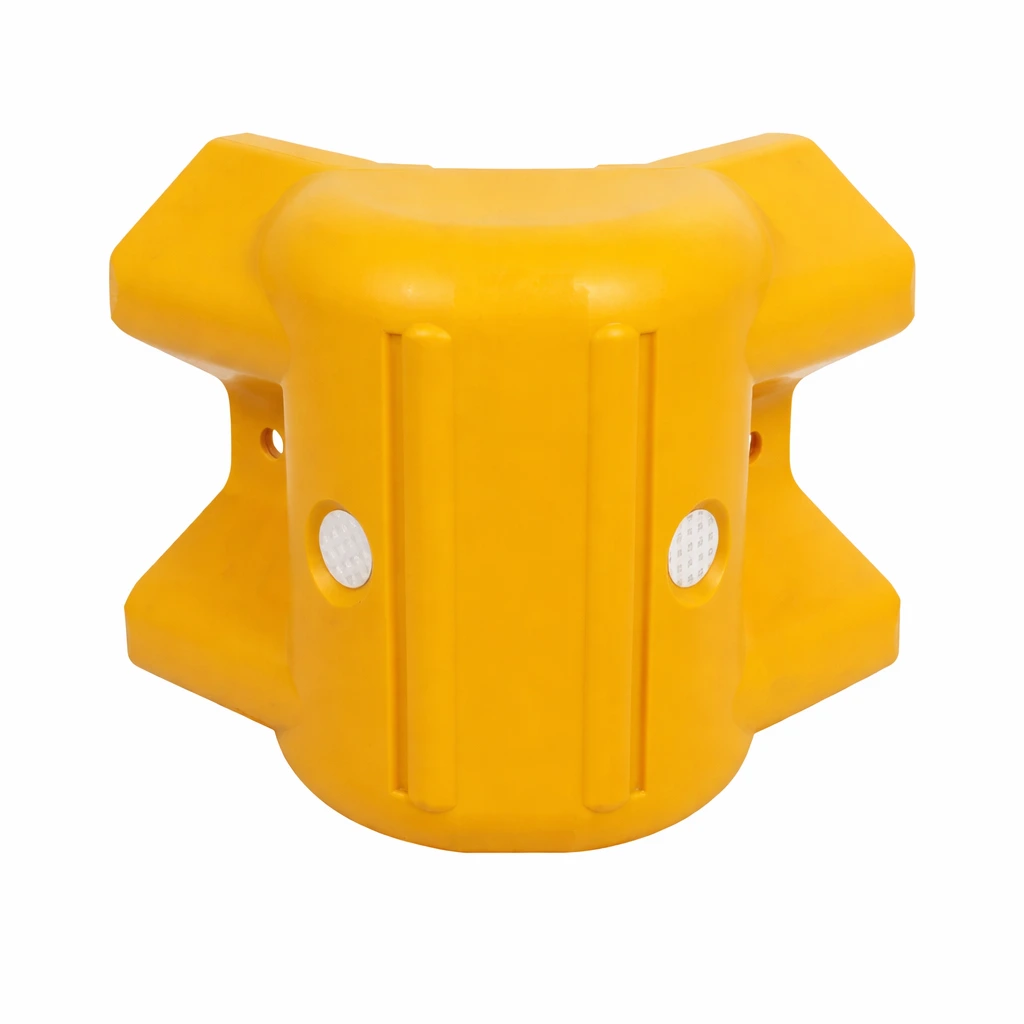 Polymer Armco Safety Corner Yellow 90 Degrees on a white background