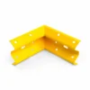 Armco Internal 90 Degree Corner Section Yellow on a white background