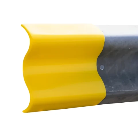 Armco 135mm Wide Short End Yellow on a white background