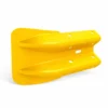 Polymer Armco Fishtail Safety End Yellow on a white background