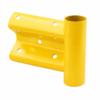 Armco Pedestrian End Yellow on a white background