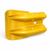 Armco Fishtail End Section Yellow in a white background