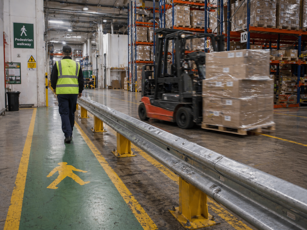 Armco Barrier in a factory