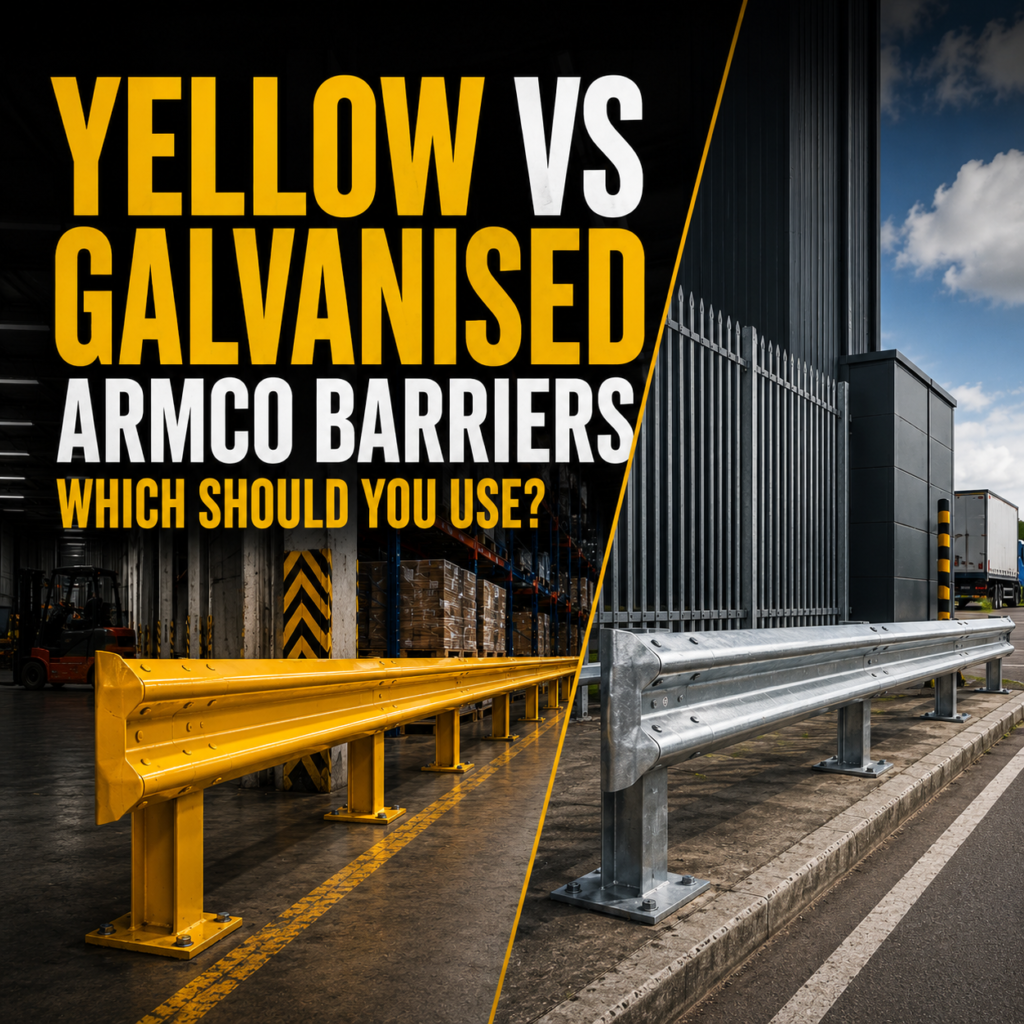 Yellow Vs Galvanised Armco Barrier. Which should you use?