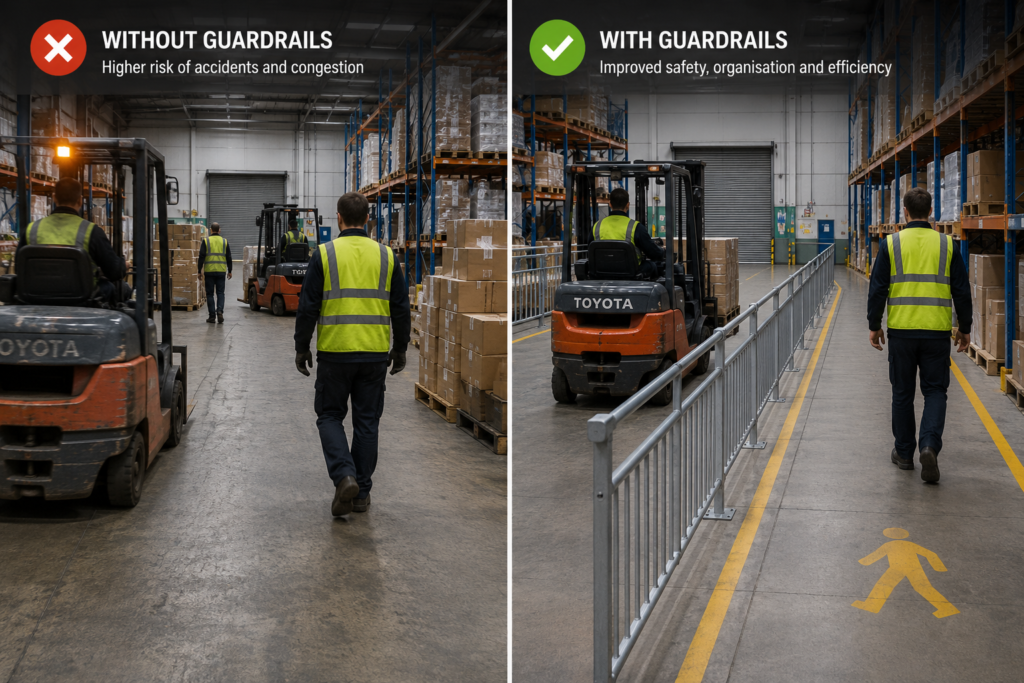 Benefits of using pedestrian guardrails