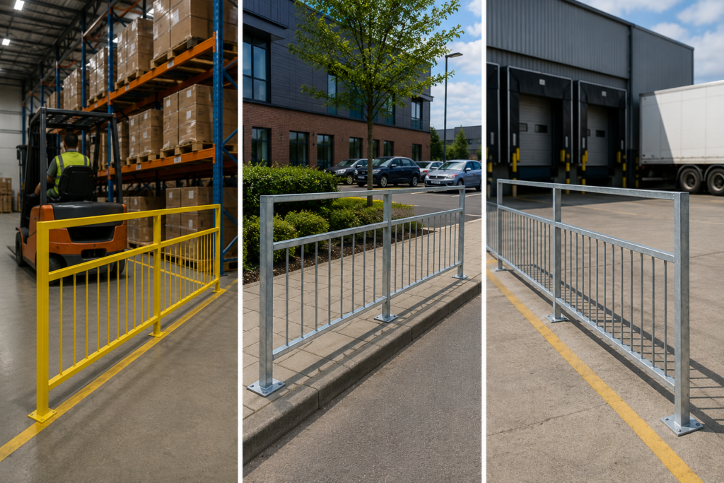 3 types of pedestrian guardrail locations