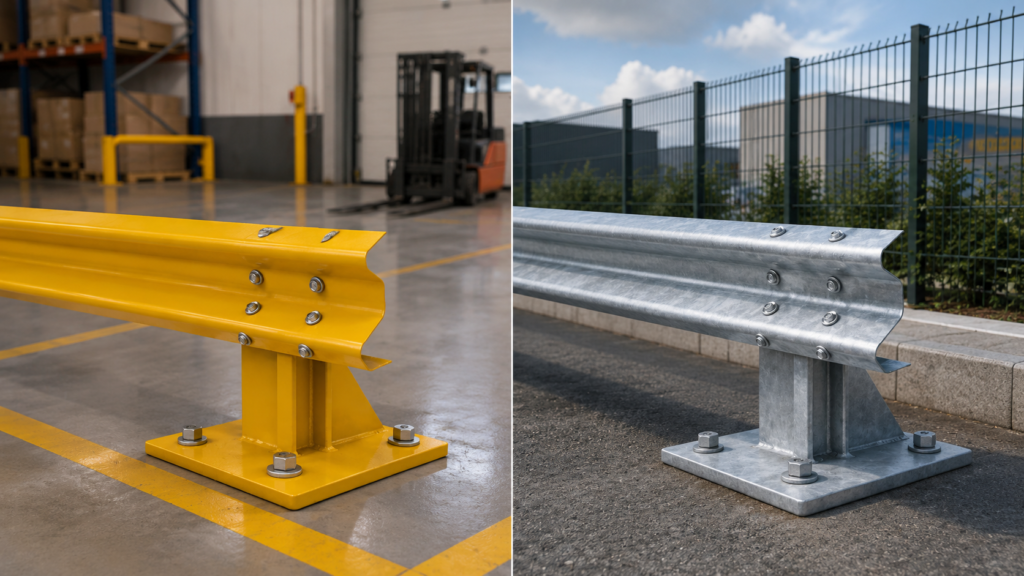Armco Barrier Yellow and Galv