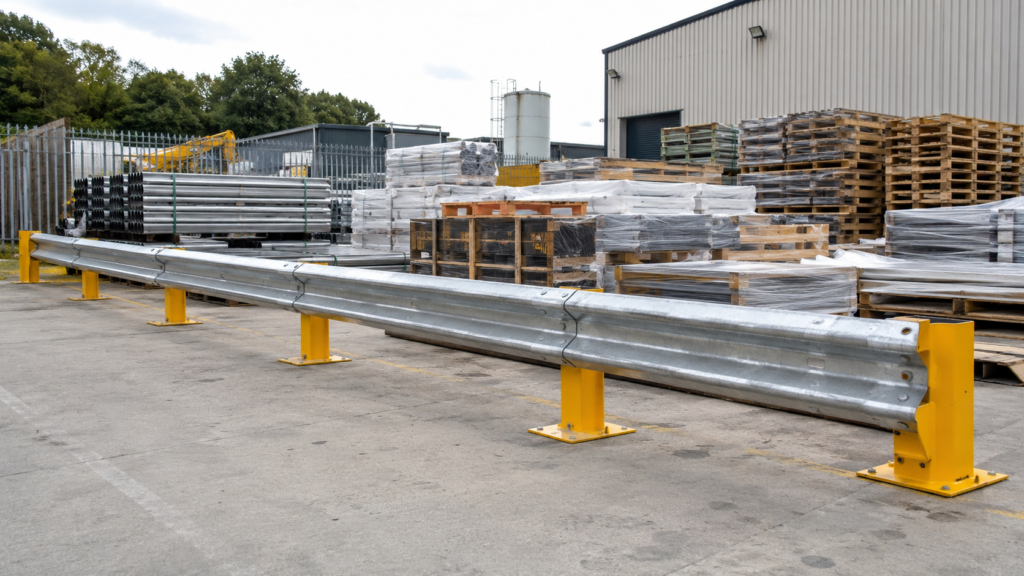 Armco barrier outside